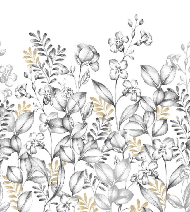 Florescene Mural by Caselio Noir et blanc