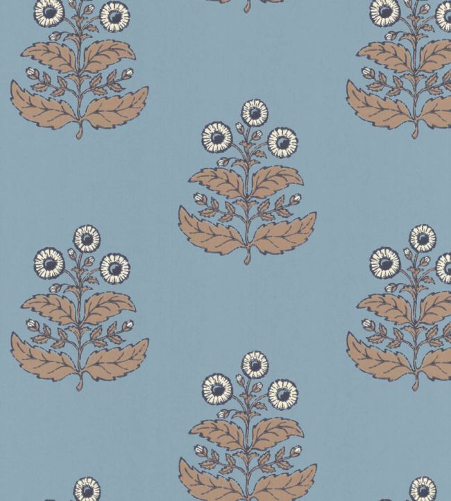 Floret Wallpaper by Langelid Von Bromssen Dala Blue