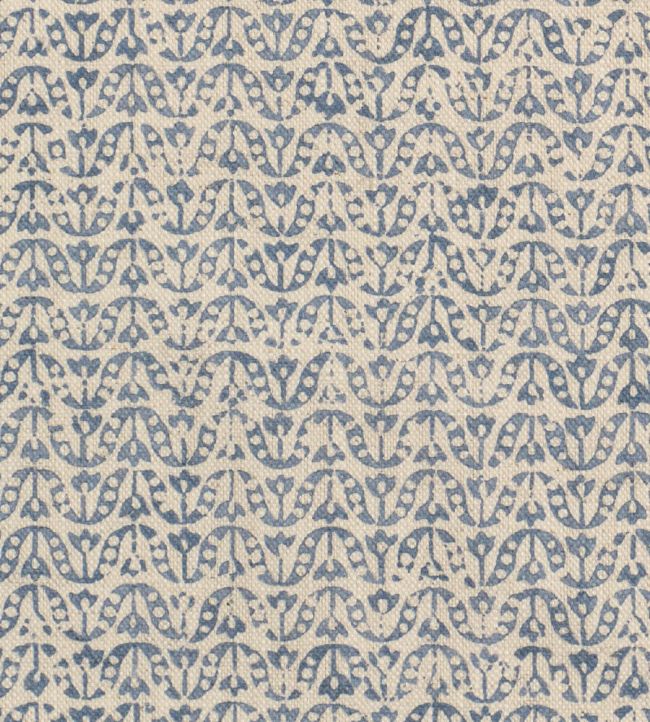 Flori Fabric by James Hare Gentian Blue