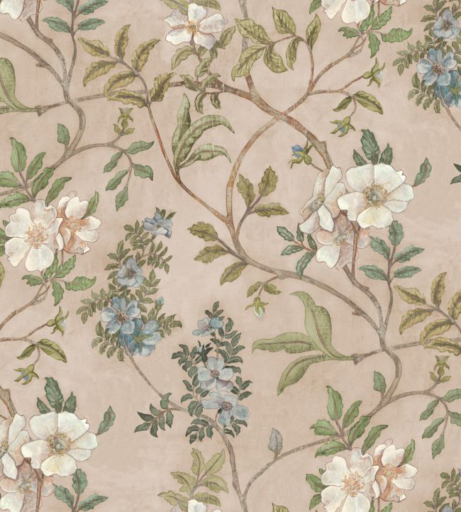 Flory Wallpaper by Josephine Munsey Pink