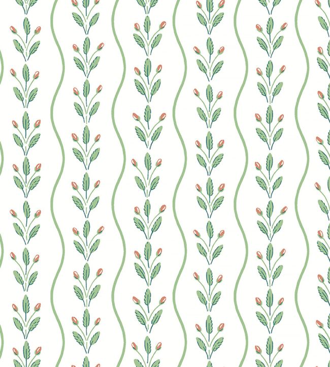 Flower Buds Wallpaper by Borastapeter Green