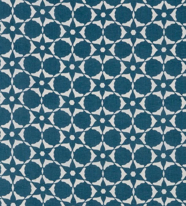Flower Cut Out Fabric by Vanderhurd Indigo/Moonstone
