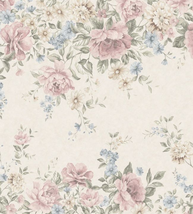 Flower Garden Mural by Borastapeter Soft Pink