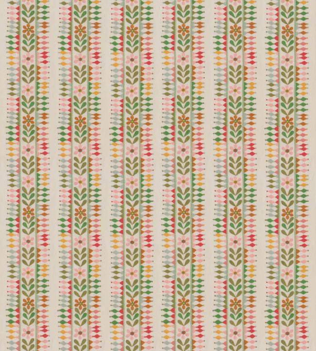 Flower Pot Fabric by GP & J Baker Green