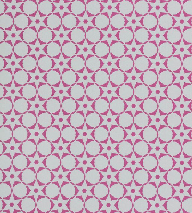 Flower Stencil Wallpaper by Vanderhurd Magenta