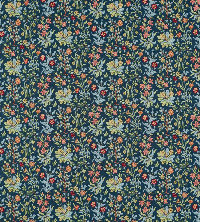 Flowers by May Fabric by Morris & Co Indigo