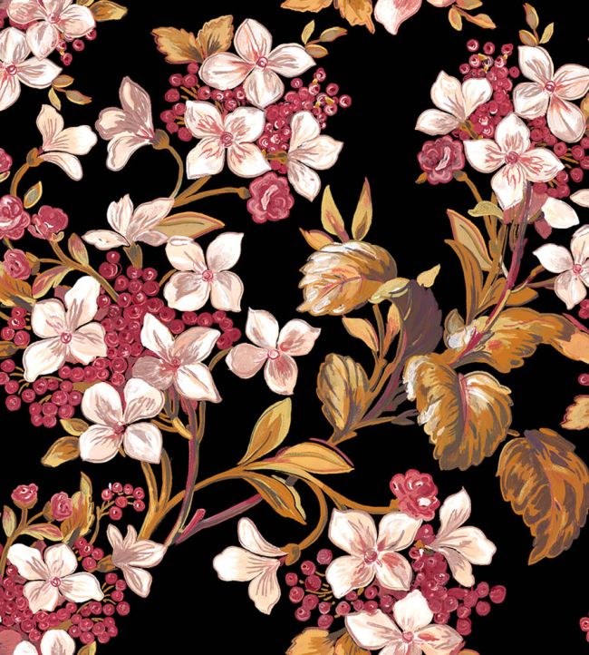 Flowery Wallpaper by Coordonne Black