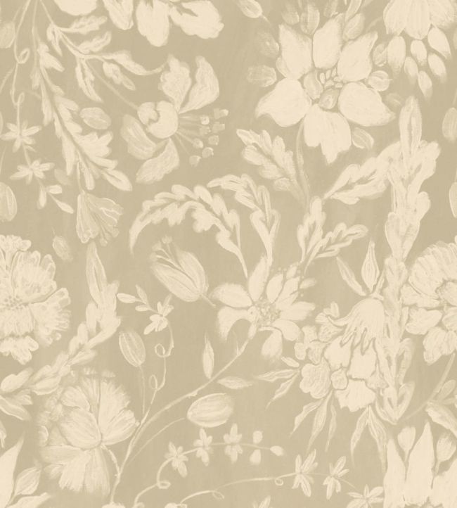 Flowery Ornament Wallpaper by MINDTHEGAP Taupe