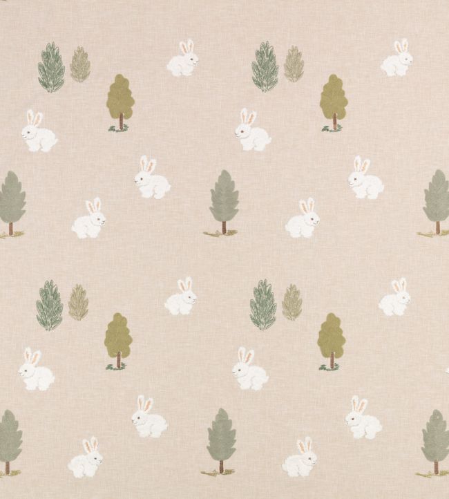Fluffy Bunnies Fabric by Villa Nova Pink