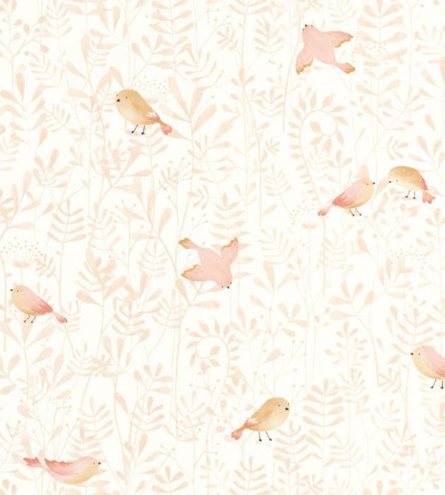 Flying Bird Wallpaper by Casadeco Rose Nude