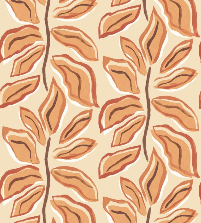 Foli Wallpaper by Ohpopsi Apricot Twist