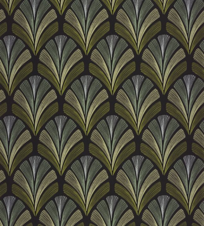 Folies St James Wallpaper by Casadeco Vert Olive
