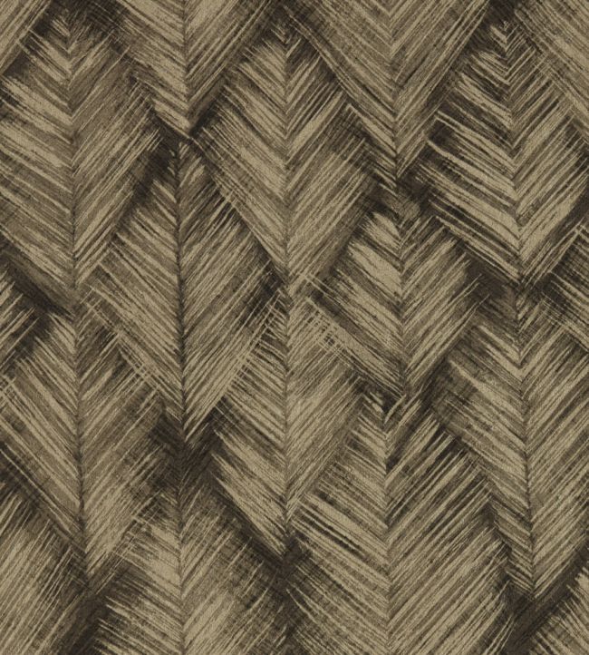 Folius Wallpaper by Clarke & Clarke Charcoal/Gilver