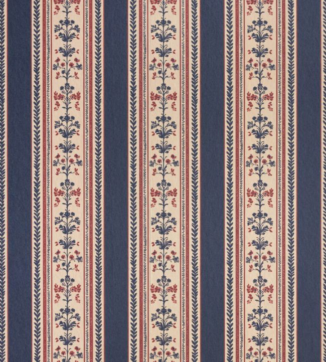 Folk Stripe Wallpaper by Barneby Gates Navy