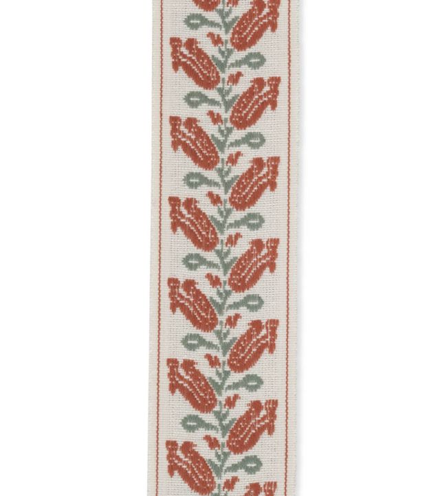 Folkloric Floral Braid Trimming by Volga Linen Terracotta