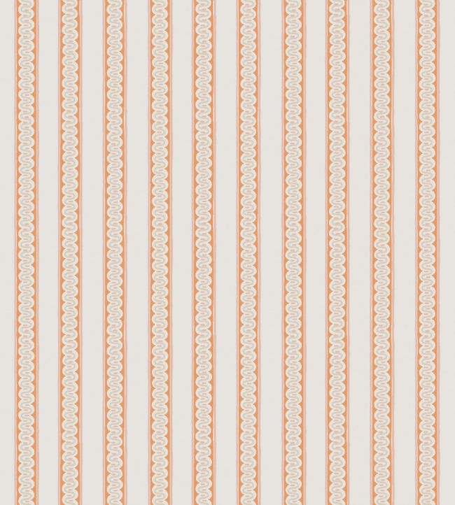 Fondant Stripe Fabric by Scion Tangerine/Blush