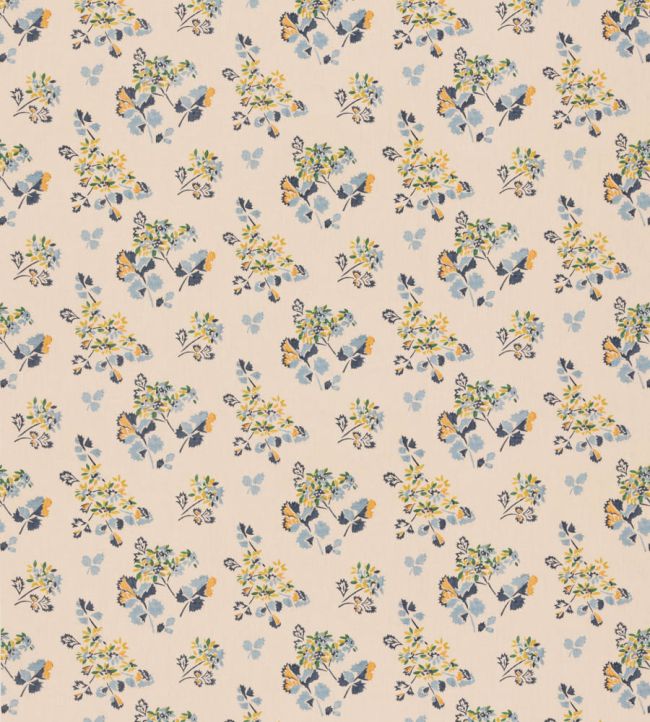 Forest Flower Fabric by GP & J Baker Blue/Green