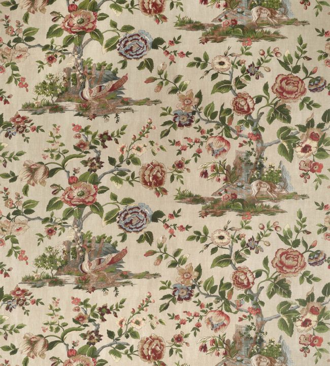 Forest Lodge Fabric by Thibaut Flax