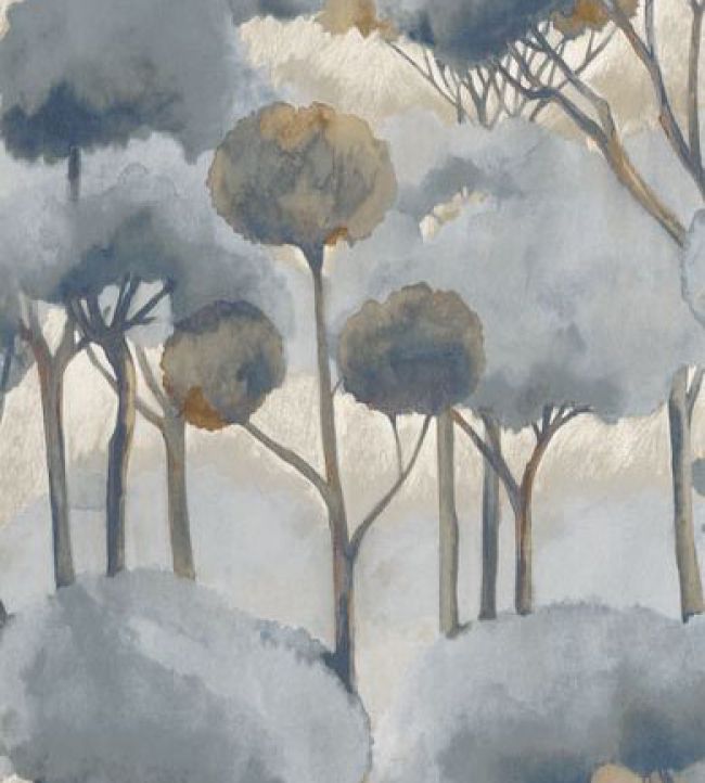 Foret Des Landes Wallpaper by Casadeco Bleu Orage