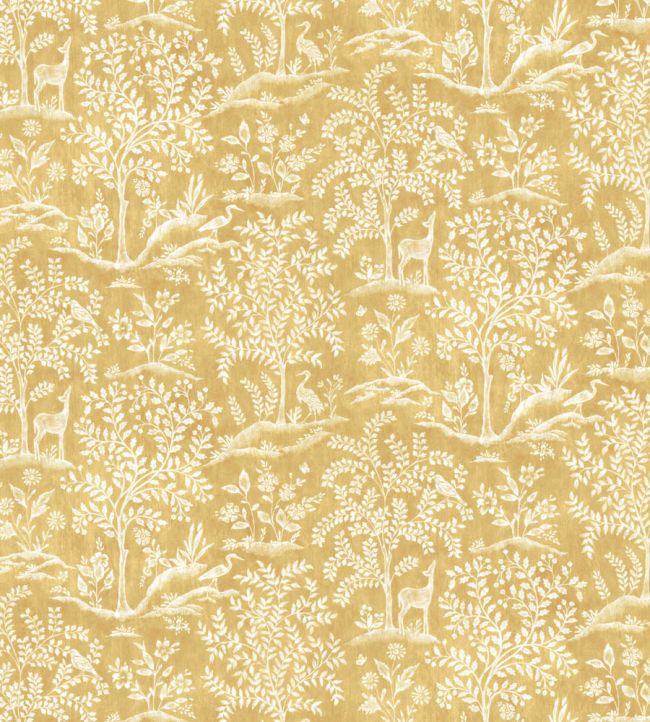 Foret Fabric by Nina Campbell Yellow
