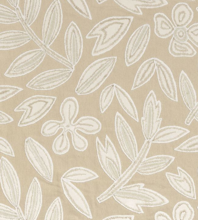 Forget Me Not Fabric by Casamance Beige