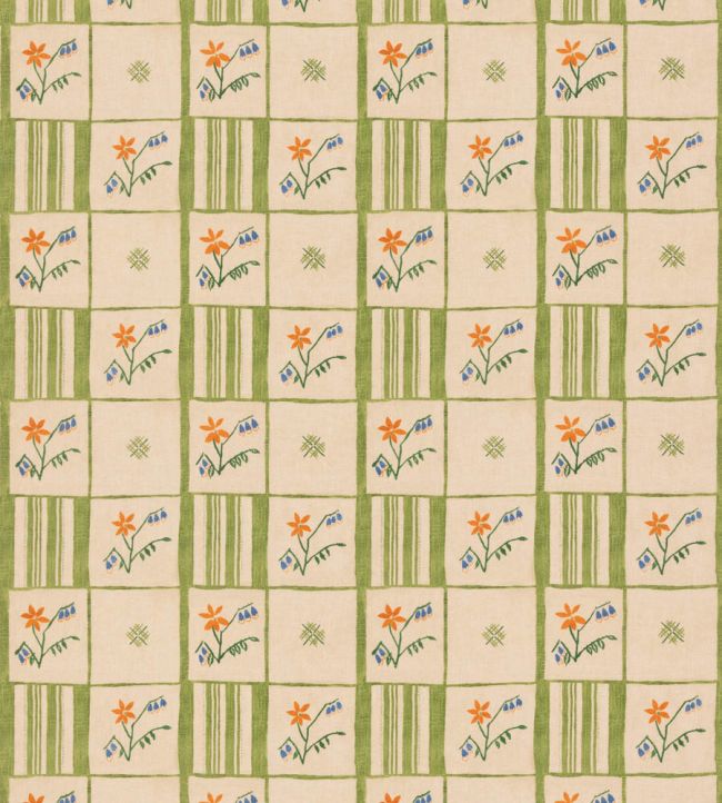 Forget-Me-Not Fabric by GP & J Baker Green