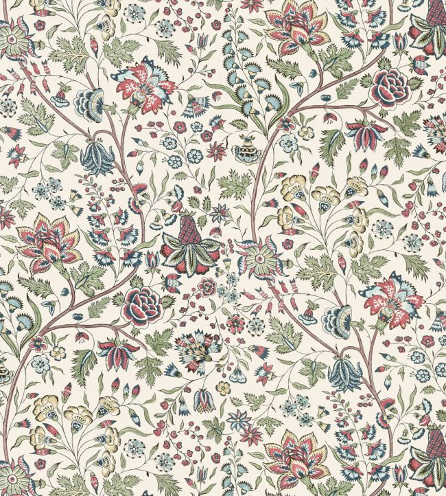 Francois Wallpaper by Anna French Red and Blue