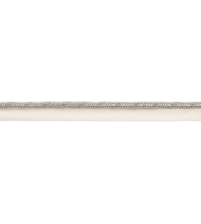 Francoise Metallic Cord with Tape Trimming by Samuel & sons Silver
