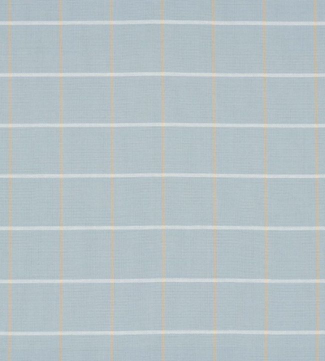 Frannie Windowpane Fabric by Schumacher Light Blue