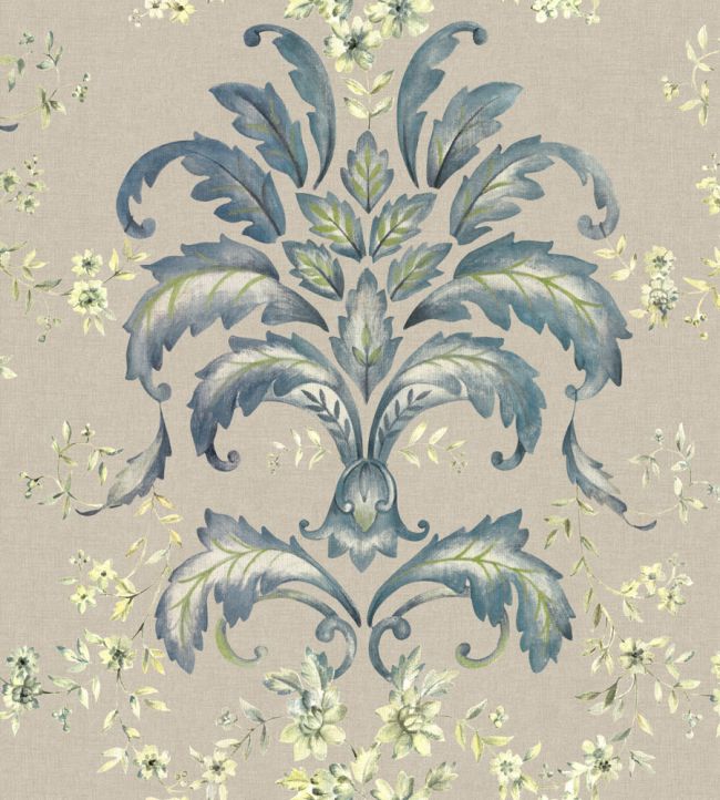 French Damask Wallpaper by Coordonne Sapphire