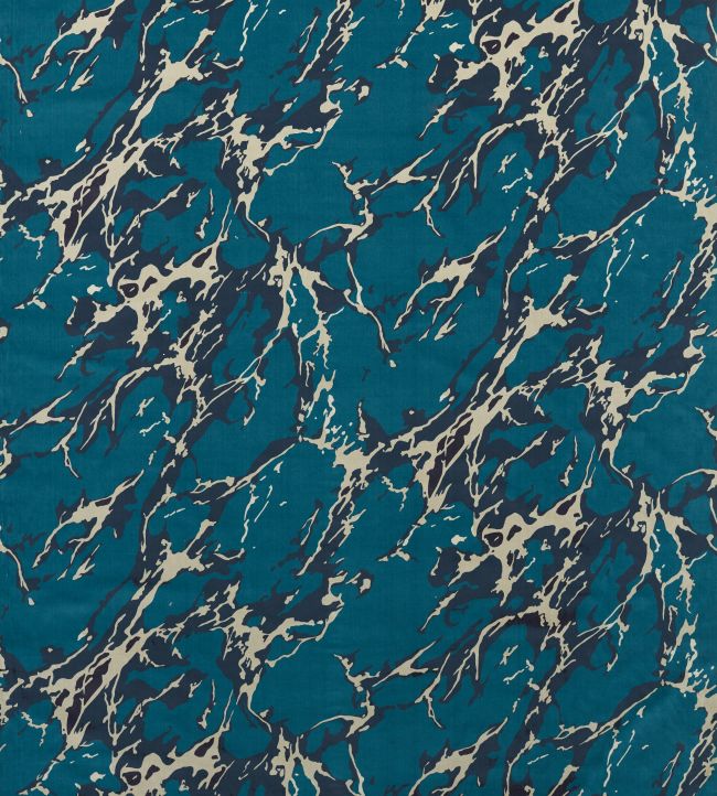 French Marble Velvet Fabric by Zoffany Serpentine