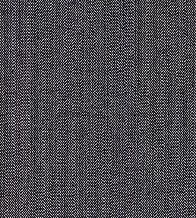 Fresco Herringbone Fabric by Ian Mankin Black