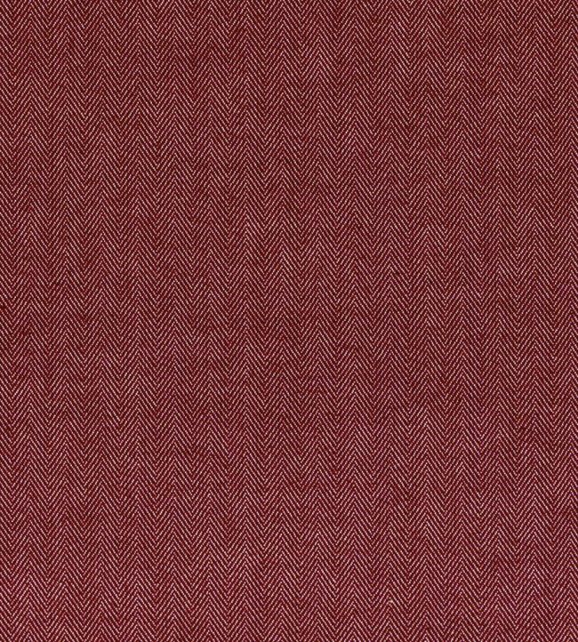Fresco Herringbone Fabric by Ian Mankin Claret