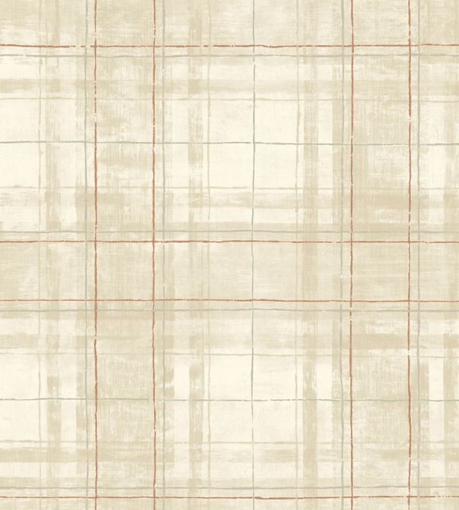 Fresco Plaid Wallpaper by Madeaux 03 Sienna
