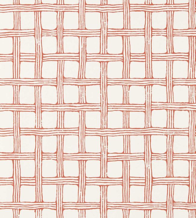 Fretwork Wallpaper by Scion Ladybird Red