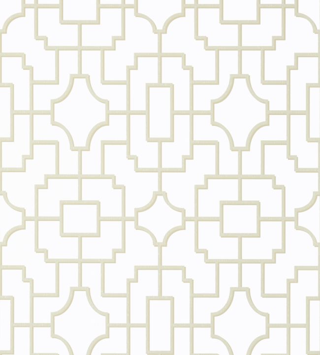 Fretwork Wallpaper by Thibaut Beige