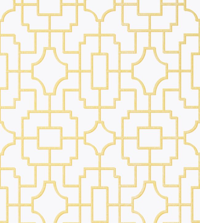 Fretwork Wallpaper by Thibaut Yellow