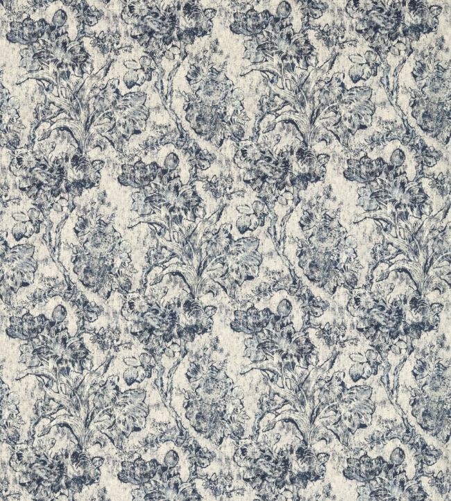 Fringed Tulip Toile Fabric by Sanderson Woad