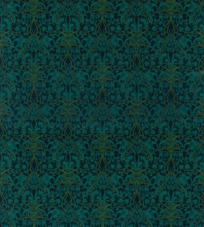 Fritillerie Velvet Fabric by GP & J Baker Indigo/Teal
