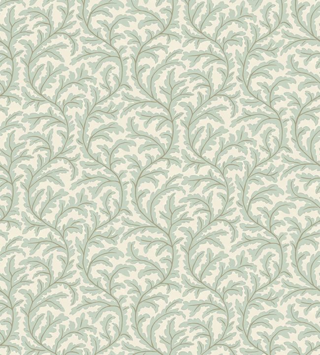 Frond Ogee Wallpaper by Josephine Munsey Radmoor Blue and Clarke White