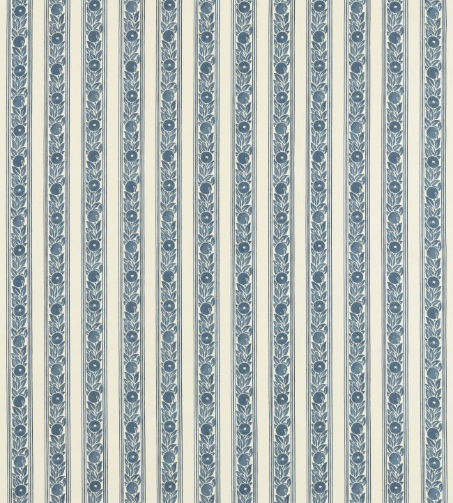 Fruit Stripe Outdoor Fabric by Morris & Co Indigo