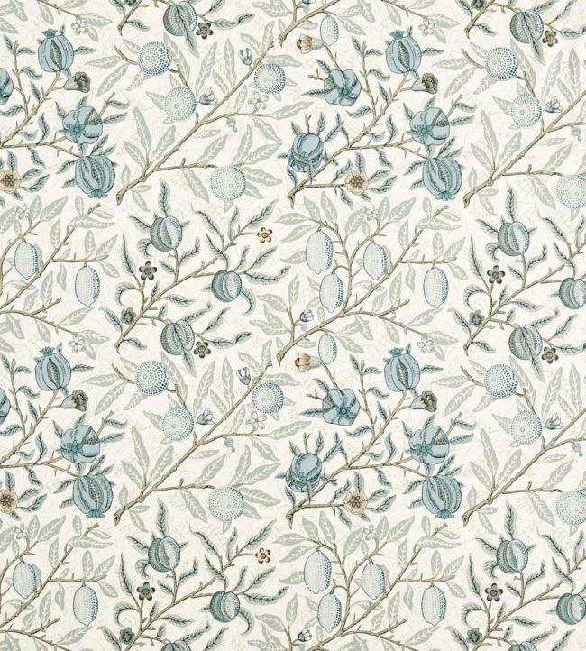 Fruit Wide Width Fabric by Morris & Co Mineral Blue