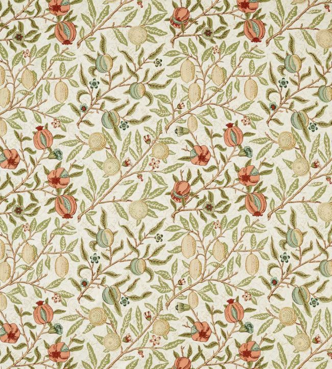 Fruit Wide Width Fabric by Morris & Co Pear/Plaster Pink