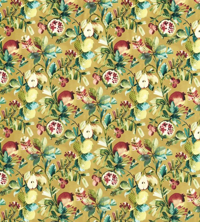Fruta Velvet Fabric by Studio G Ochre
