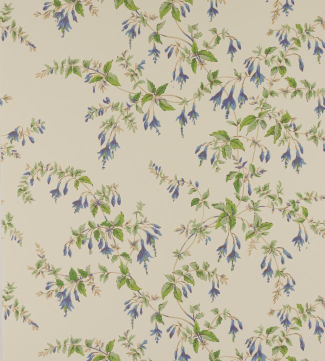 Fuchsia Wallpaper by Colefax and Fowler Blue/Leaf