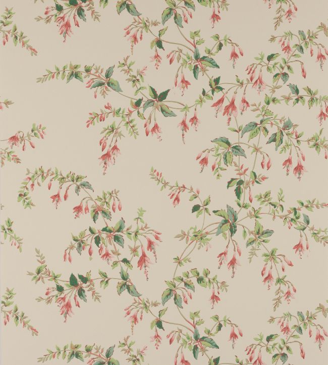 Fuchsia Wallpaper by Colefax and Fowler Pink/Green