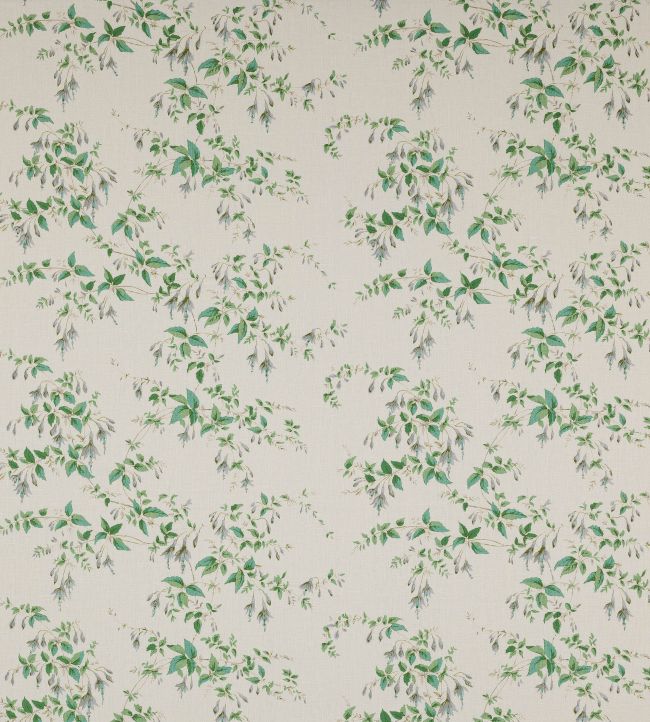 Fuchsia Linen Fabric by Colefax and Fowler Silver/Leaf