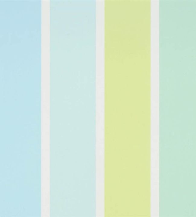Fun Fair Stripe Wallpaper by Designers Guild Aqua