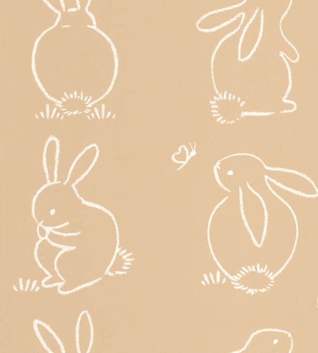 Funny Bunny Wallpaper by Casadeco Beige Camel