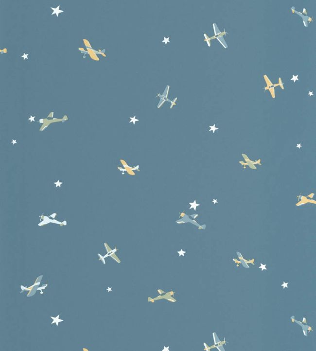 Funny Planes Wallpaper by Caselio Bleu Nuit